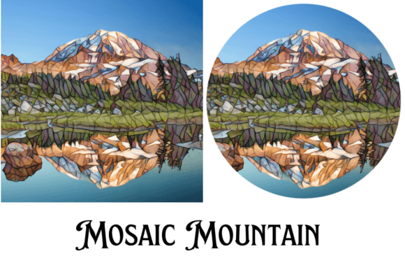 Download Mosaic Mountain, Scenic Mountain PNG - Mountain png Collection