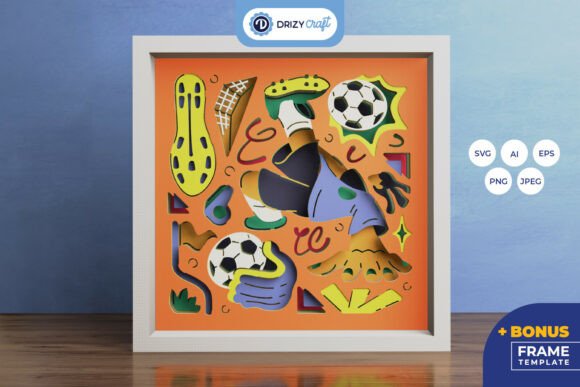 Download Kick It in Style 3D Shadow Box - Premium Resources