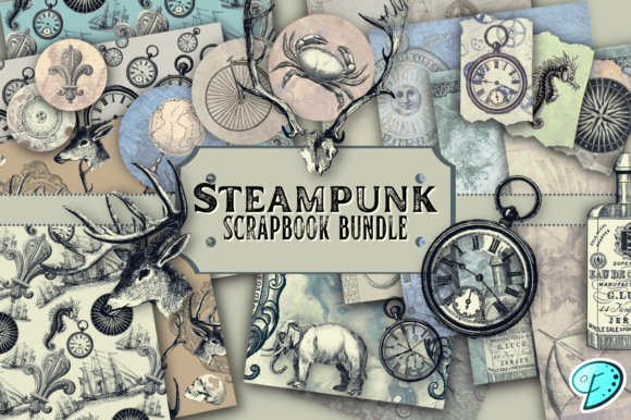 Download Steampunk Scrapbook Bundle - Premium Bundle