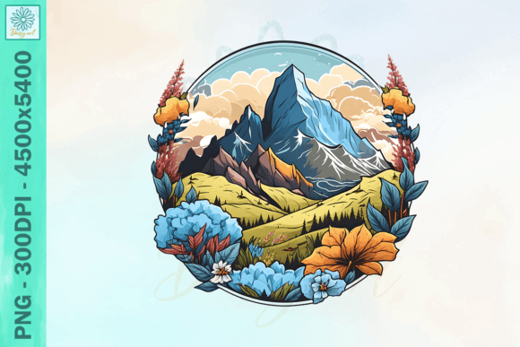Download Vintage Mountain PNG Watercolor Design - Mountain png Collection