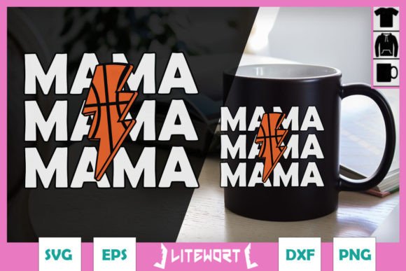 Download Basketball Mama Lightning Bolt SVG - Bolt svg Collection