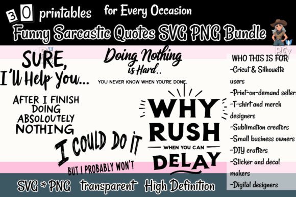 Download Funny Sarcastic Quotes SVG PNG Bundle - Funny sarcastic quotes svg png bundle Collection
