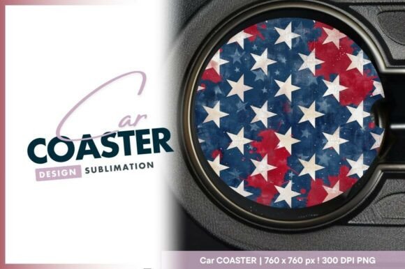 Download Patriotic Round Car Coaster Png Design - Coaster png Collection