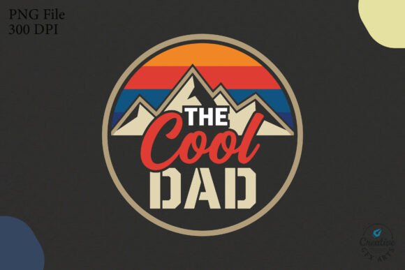 Download Cool Dad Retro Mountain PNG Circle Logo - Mountain png Collection